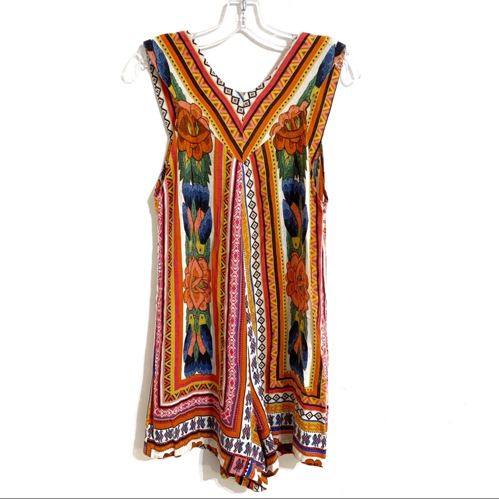 Farm Brazilian Open Back Halter Romper Size M